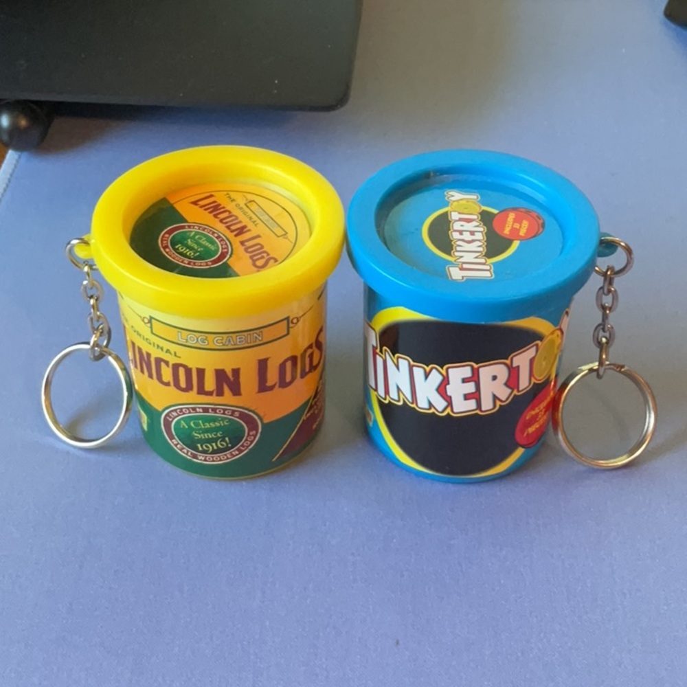 Tinkertoy and Lincoln Logs Keychain Miniature Games